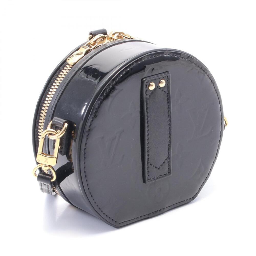 Louis Vuitton Boite Chapeau Shoulder Bag Leather Vernis Black